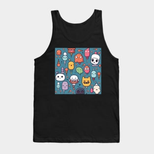 strange and strangers characters kawaii and cute graphic design Tank Top